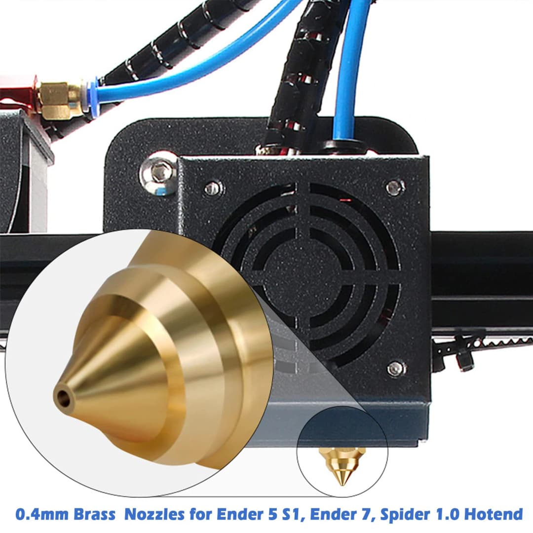 مجموعة فوهات Creality Ender 3 V3 SE 5 قطع 0.2/0.4/0.6/0.8/1.0 M6 لطابعات Ender 3 V3 SE، Ender 5 S1، Ender 7، Spider 1.0 Hotend - 3