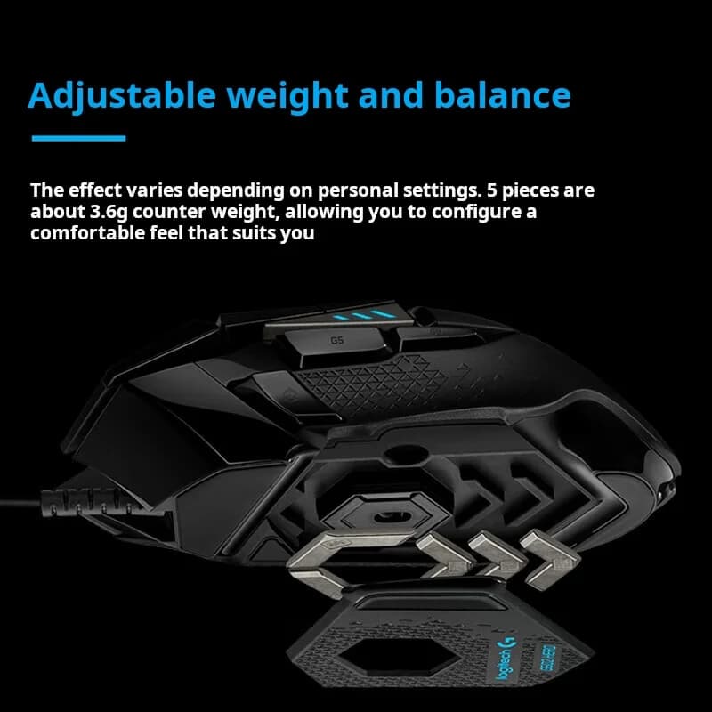 ماوس الألعاب السلكي Logitech G502 HERO Dominator مع ماكرو قابل للبرمجة ووزن قابل للتعديل ومستشعر HERO مناسب لألعاب Esports - 4