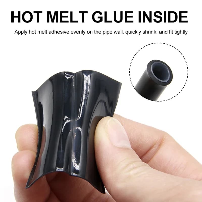 1M With Glue Dual Wall 3:1 Heat Shrink Tube 1.6/2.4/3.2/4.8/6.4/7.9/9.5/12.7/30/50mm Shrinkable Tubing Adhesive Wrap Wire Sleeve - 2