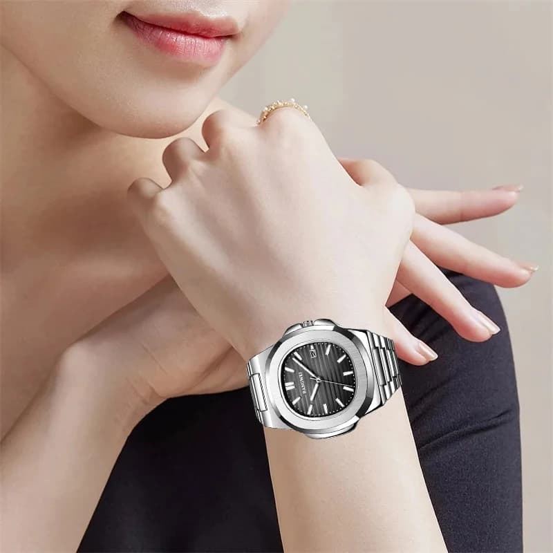LIGE 2024 New Fashion Square Watches For Women Top Brand Luxury Women's Bracelet Watch Casual Waterproof Date Quartz Chronograph - 5