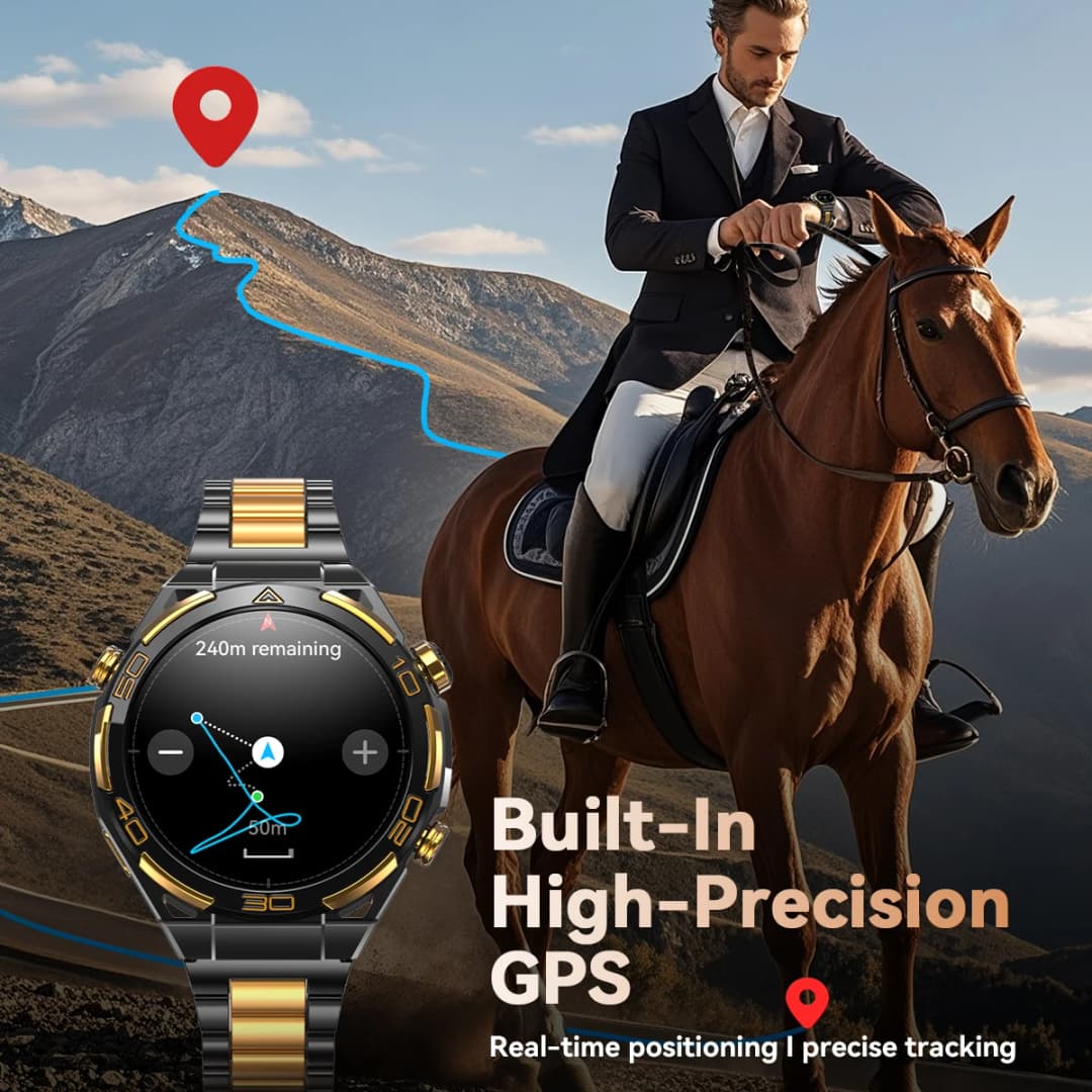 ساعة بلاك فيو W90 برو الذكية الجديدة المزودة بنظام GPS وشاشة AMOLED عالية الدقة 1.43 بوصة، بطارية 900 مللي أمبير/20 يومًا في وضع الاستعداد، ساعة رياضية مقاومة للماء مع بلوتوث للرجال - 6
