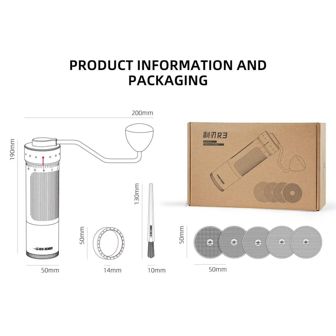 MHW-3BOMBER Coffee Grinder Conical Burr Precision Adjustment Portable Stainless Steel Hand Grinder For Pour Over And Espresso - 6