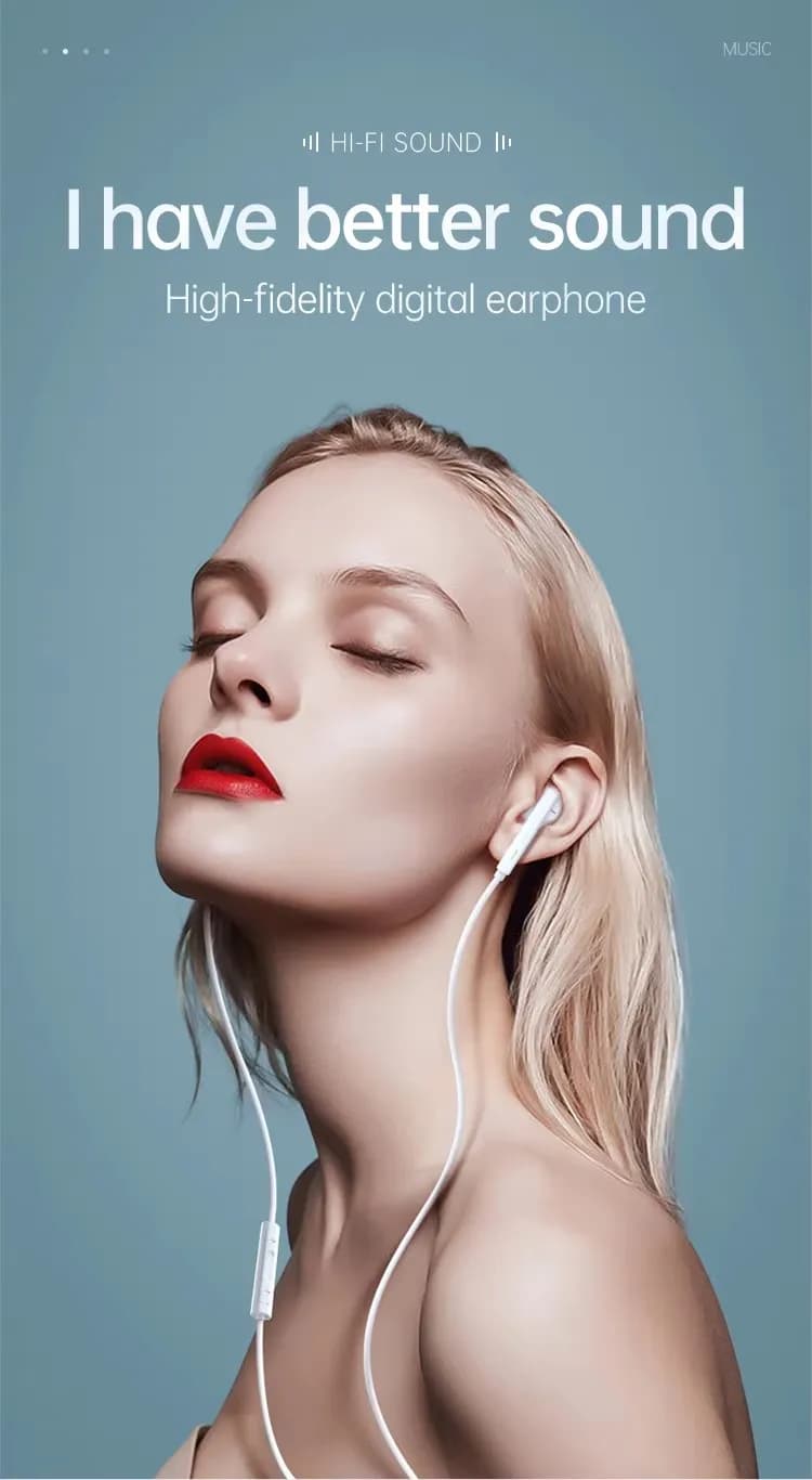 3.5mm Hifi Gaming Wired Earphones with Earphone Custom logo with Mic  for Mobile Phones 15/16 Huawei/Samsung - 5