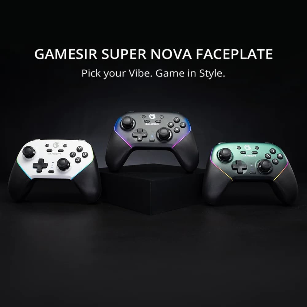لوحة أمامية مغناطيسية GameSir سوبر نوفا متعددة الألوان سهلة التركيب، مقاومة للانزلاق وإكسسوارات ألعاب مخصصة