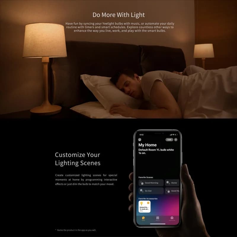 مصباح YEELIGHT LED 1S ذكي E26/E27 إضاءة بيضاء دافئة سطوع قابل للتعديل تحكم صوتي عبر واي فاي 2700K متوافق مع Homekit وجوجل - 3