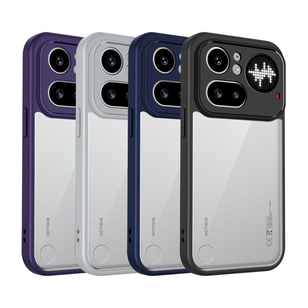 غطاء Nothing Phone 4A Pro A069P وسادة هوائية مقاوم للصدمات إطار سيليكون شفاف غطاء خلفي غير لامع غطاء صلب لـ Nothing Phone 4A Pro