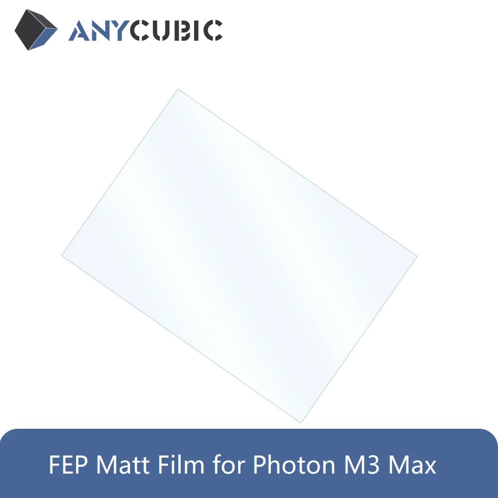 فيلم FEP غير لامع من ANYCUBIC لطابعة Photon M3 Max ثلاثية الأبعاد، مقاس 390X263X0.1 مم، سمك 0.1 مم، نفاذية ضوئية 95%
