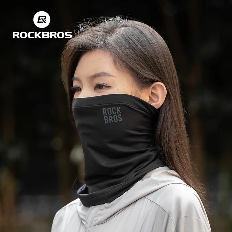 ROCKBROS قناع وجه دافئ للدراجات في الشتاء من الصوف للتنزه والتخييم والتزلج، وشاح رقبة، واقي من الرياح، قناع دراجة هوائية - 2