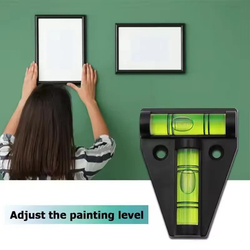 T-Type Spirit Level Plastic Measuring Vertical And Horizontal Adjuster Scope Triangle Level Measuring Kit for Caravan Camper - 2
