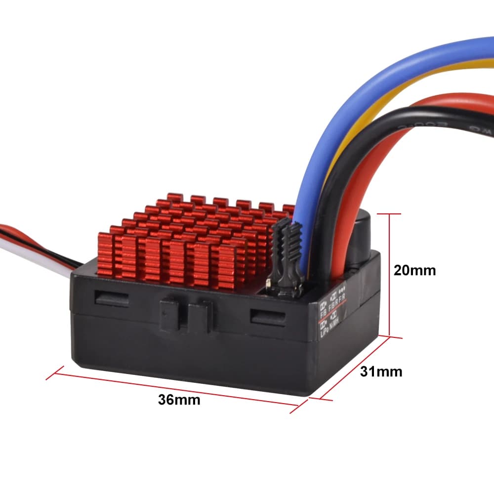 منظم سرعة إلكتروني ESC 60A مقاوم للماء، RTR 1060، 6V/3A BEC، 2-3S، لسيارات وزواحف وقوارب RC 1/10 و1/12، متوافق مع محوري SCX10 TRX4 TRX6 D90 540 550 750 - 5