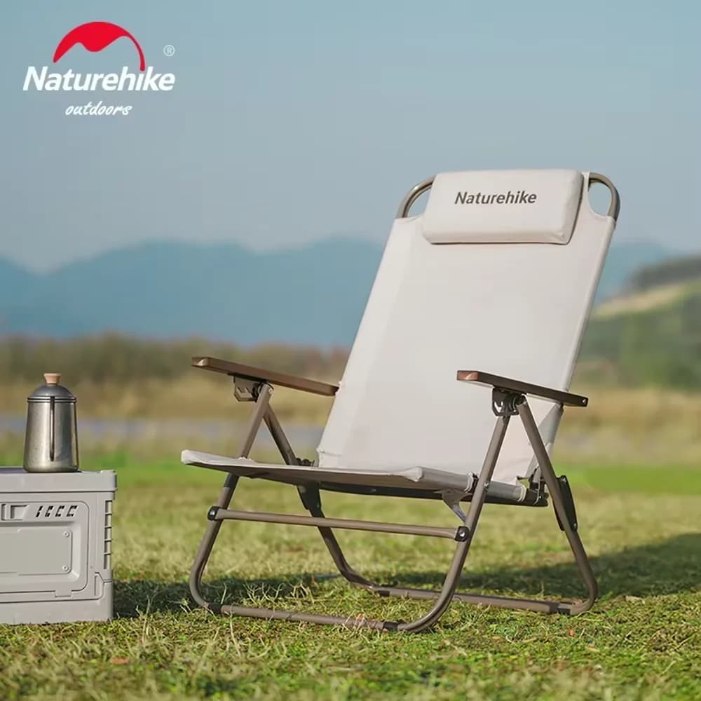 Naturehike T02 Adjustable Folding Recliner Camping High Back Lounging Chair Outdoor Portable Backrest Relax Chairs Leisure Chair