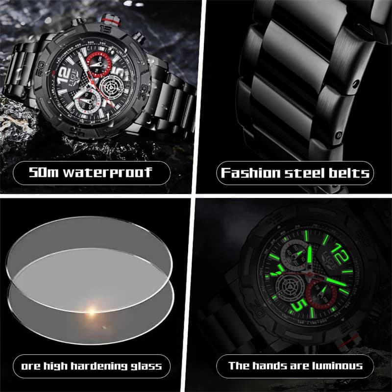 LIGE 2026 Mens Watches Top Brand Luxury Business Men Watch Chronograph Male Clock Men Quartz Wristwatches Relogio Masculino+BOX - 3