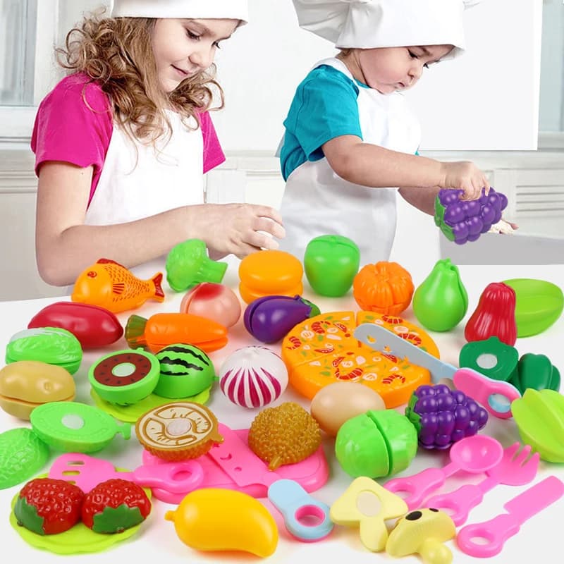 مجموعة ألعاب تقطيع فواكه وخضروات، 25 قطعة، ألعاب محاكاة، مناسبة للأولاد والبنات - 3