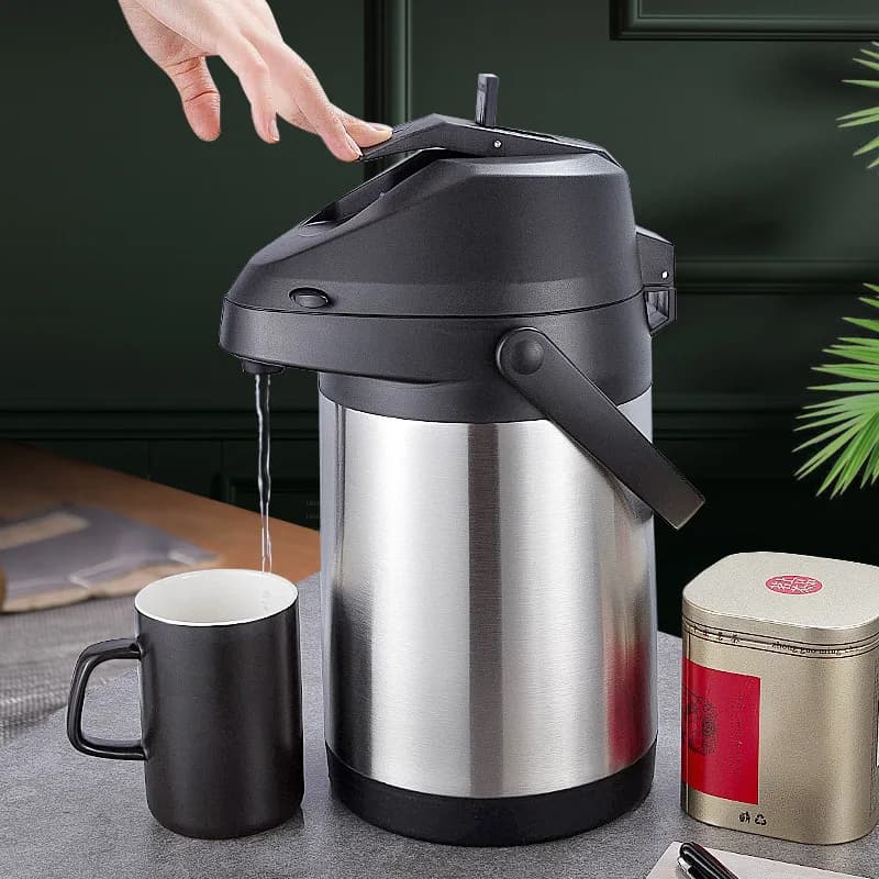 Airpot Hot & Cold Drink Dispenser, Coffee Dispenser, Stainless Steel Thermos Urn - 5