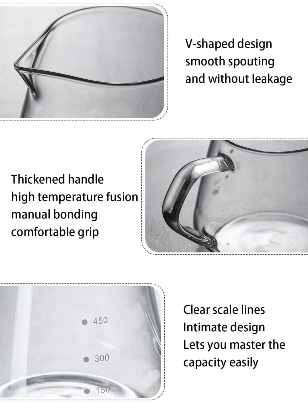 Pour Over Coffee Maker Set Glass Carafe Coffee with Glass Coffee Filter Drip Coffee Maker Set for Home or Office 600ml 300ml - 6