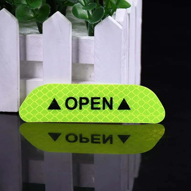 4Pcs/Set Car sticker Door Safety Warning Reflective Stickers  Reflective Strip Warning Luminous Universal Accessories - 6