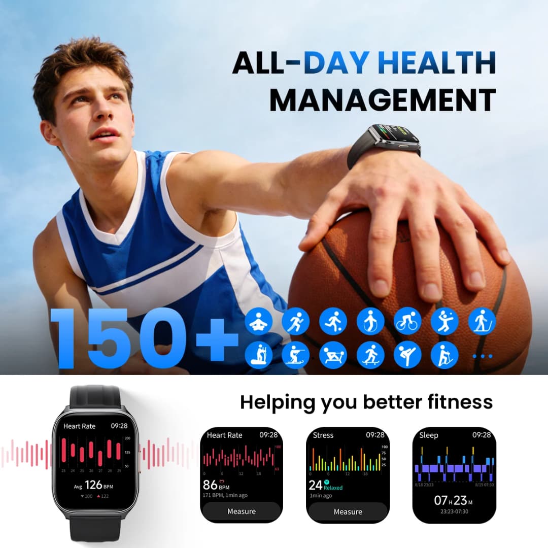 HAYLOU Watch 3 Voice Calling Smartwatch 1.85'' AMOLED Screen 24h Health Monitoring 150+ Sports Modes Smart Watch 1ATM Waterproof - 3