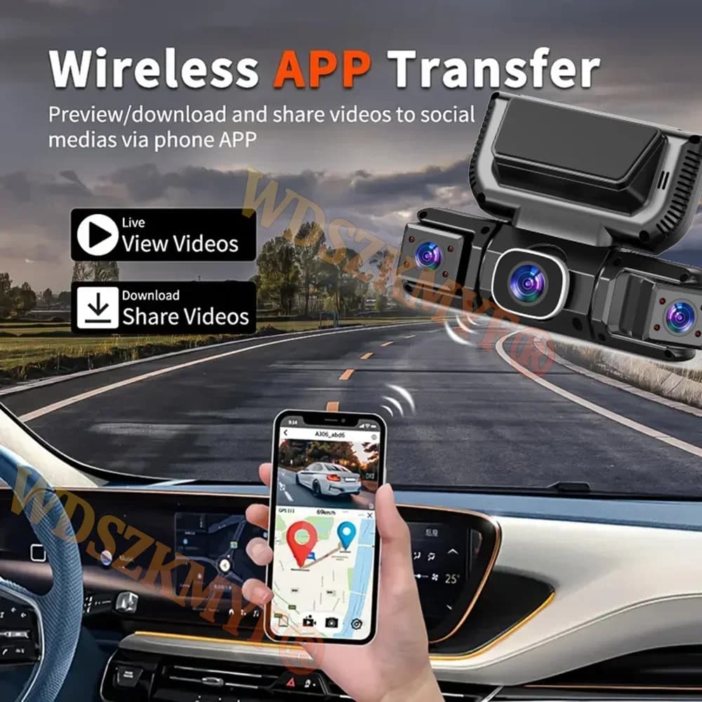 4Camera 360 Degrees Car DVR 1080P Video Recorder WIFI Dash Cam Front right left Rear View camera 24h Parking Monitor Gift - 4
