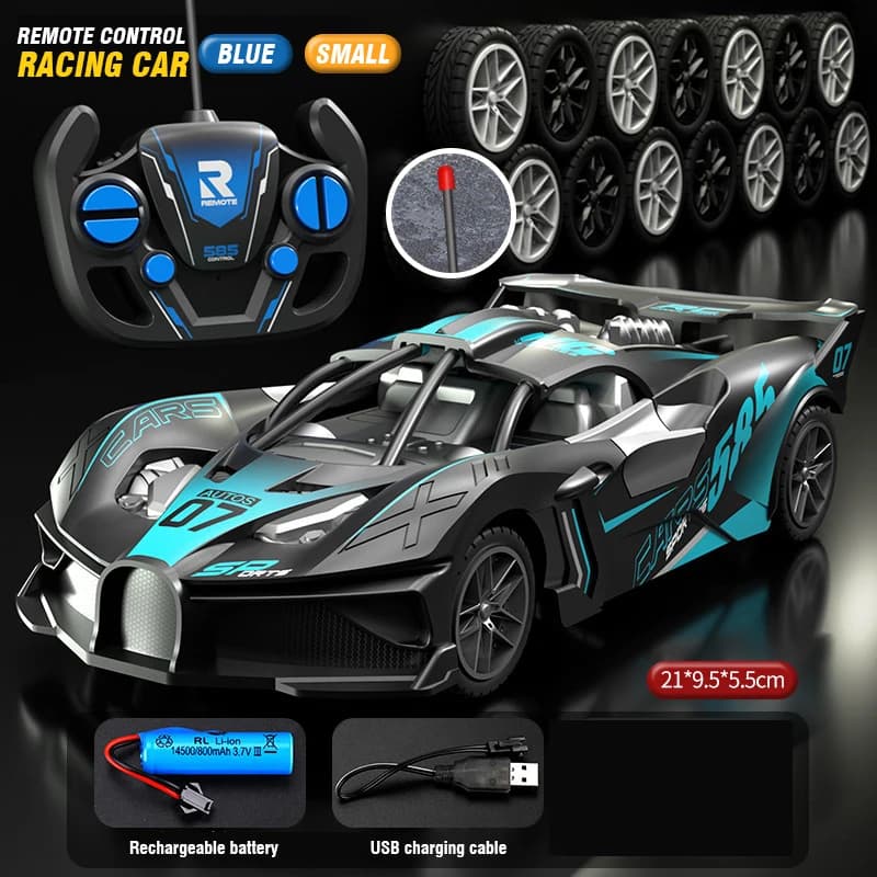 سيارة تحكم عن بعد Rc Car 4Ch عالية السرعة، سيارة سباق كهربائية، لعبة مركبة نموذجية، هدية عيد ميلاد للأولاد والأطفال - 4