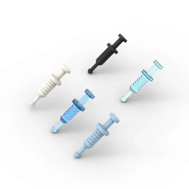 مجموعة بناء MOC 10 قطع معدات طبية عسكرية 87989 محاقن، قطع تركيب، ألعاب تجميع للأطفال هدية عيد ميلاد