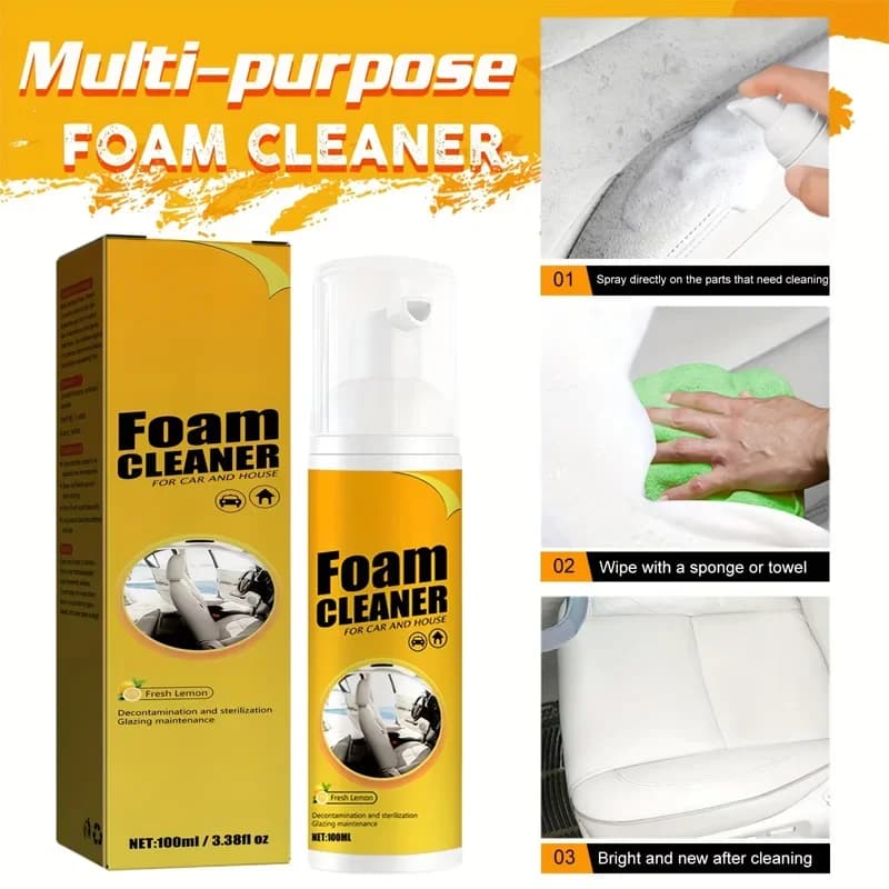 1or3PCS Multi-Functional Foam Cleaner Set: Wash for Automotive Interior Upholstery Plastic Instrument Panel Steering Wheel parts - 3