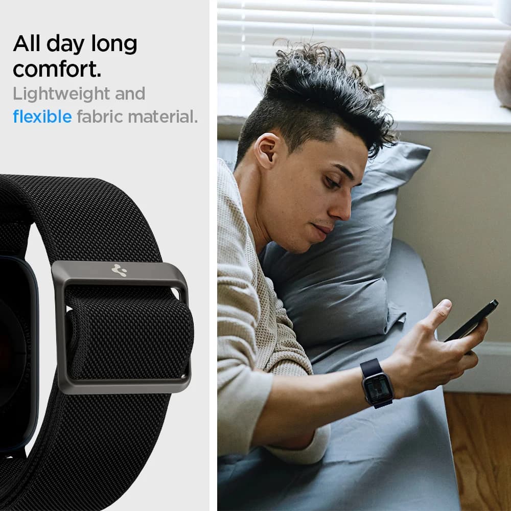 سوار رياضي مرن للغاية من سبايجن Lite Fit متوافق مع ساعة أبل ووتش SE/S6/5/4/3/2/1 بأحجام 38/40/49 ملم و9/8/7 41 ملم و10/11 42 ملم و9/8 45 ملم - 6
