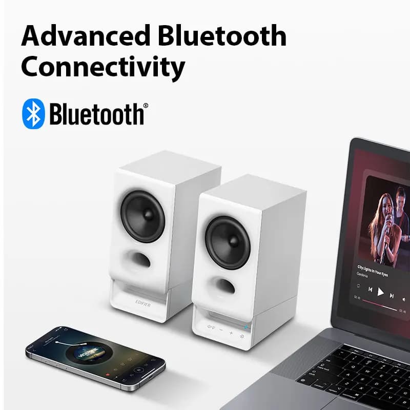 Edifier R20BT USB-Powered Speaker Bluetooth 6.0 Computer Speakers With Light Effects USB-C AUX Inputs - 3