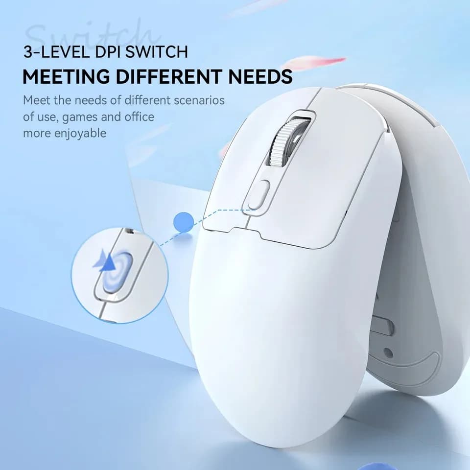Bluetooth 5.4 Mouse 2.4G Wireless Mouse Dual Mode Slient Mouse Rechargeable Gaming Mouse Mice for PC Computer Laptop Macbook - 4