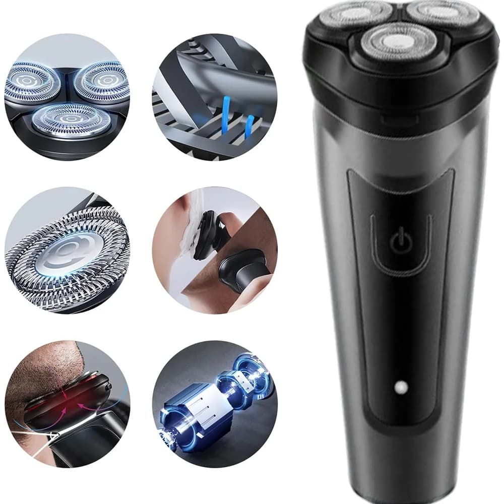 Electric Shaver Washable Portable Low Noise Beard Trimmer Rechargeable Waterproof Men Household Travel Beard Shaving Machine  ﻿ - 4