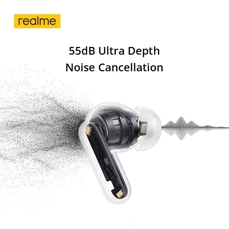 الإصدار العالمي realme Buds Air 7 برو 53dB إلغاء ضوضاء أعماق البحر ترجمة فورية بالذكاء الاصطناعي LHDC 5.0 بلوتوث 5.4 - 3