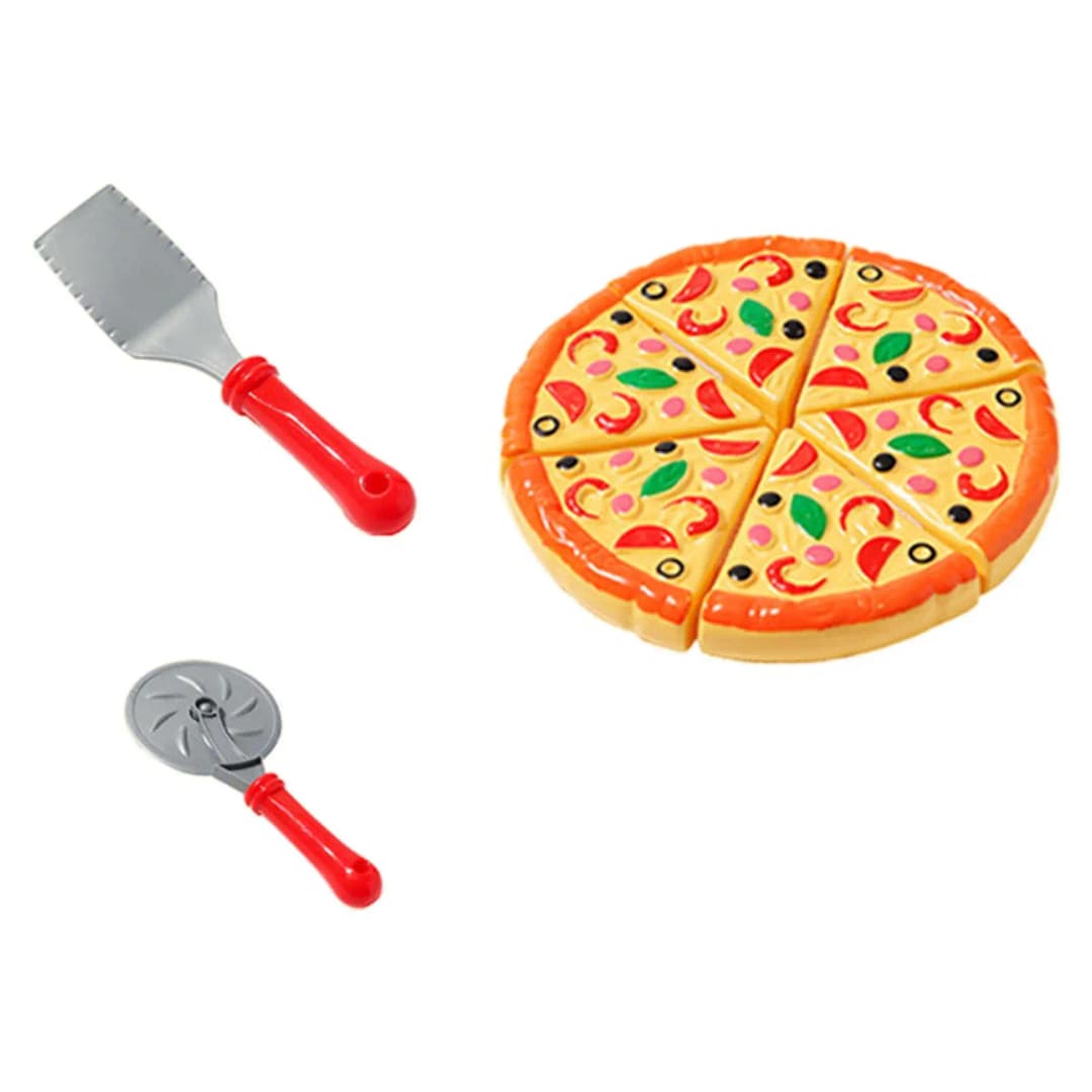 Kids Pizza Cutting Toy Simulation Plastic Pizza Dinette Child Toy Kitchen Pretend Play Food Cooking Kitchen Toys for Girls Kids - 2