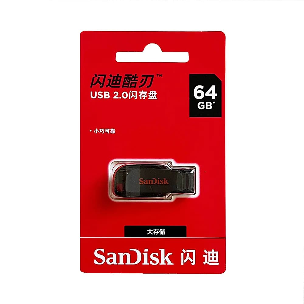 محرك أقراص فلاش SanDisk CZ50 USB 2.0 سعات 128 جيجابايت 64 جيجابايت 32 جيجابايت 16 جيجابايت USB2.0 Mini Pen Drive ذاكرة فلاش USB للكمبيوتر - 3
