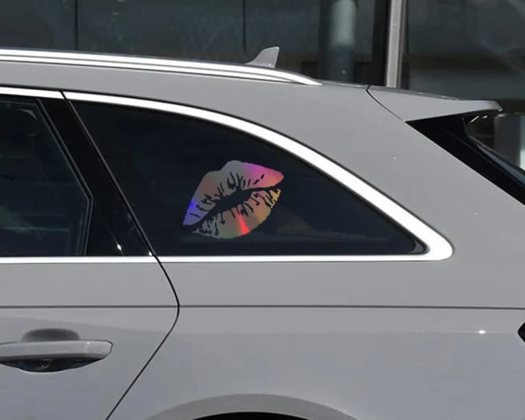 Car Body Windows Kiss Lips Bumper Windshield Car Motorcycle Decoration Waterproof Automobiles Decoration Car Sticker Accessories - 2