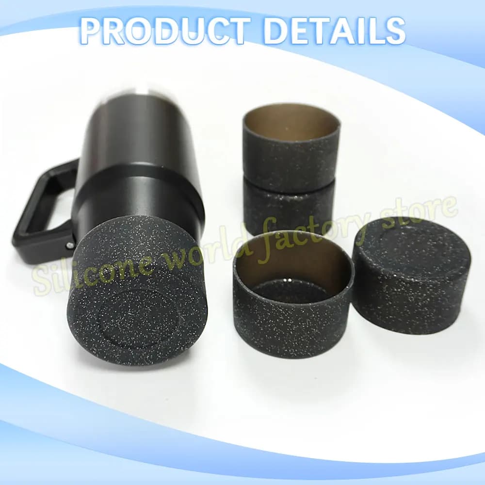 SW 7.5CM Glitter Silicone Cup Bottom Cover For Stanley 40oz/30oz Tumbler Anti-Slip Silicone Boot Sleeve 75MM Water Bottle Covers - 2
