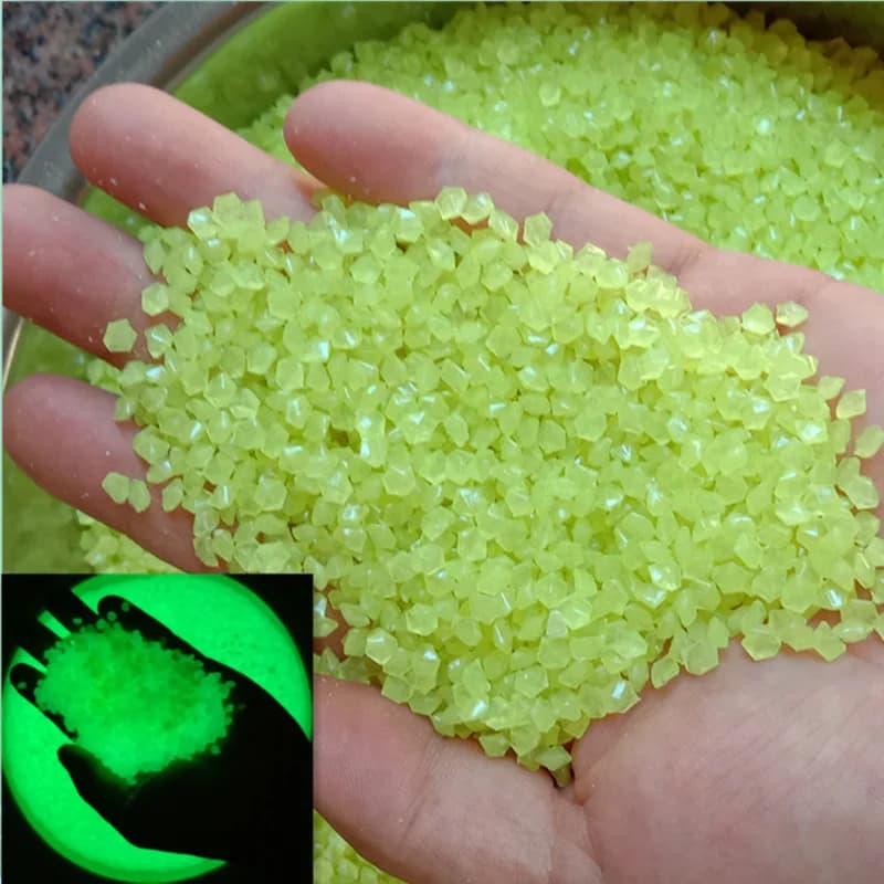 1000pcs 3-5mm Luminous Sand Glow In Dark Pebbles Stone Home Garden Yard Outdoor Path Lawn Decorations Fish Tank Aquarium Decor - 4