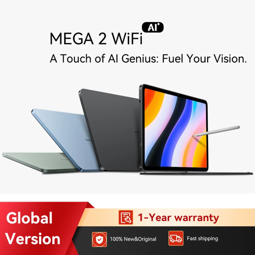 جهاز لوحي Blackview MEGA 2، شاشة 12 بوصة 2K FHD+، معالج Unisoc T615، ذاكرة رام 12 جيجابايت، ذاكرة داخلية 256 جيجابايت، بطارية 9000 مللي أمبير، كاميرا 16 ميجابكسل، نظام أندرويد 15