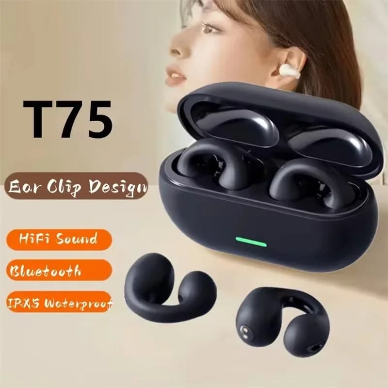 سماعات رأس لاسلكية أصلية T75 TWS تحكم باللمس سماعات بلوتوث سماعات أذن رياضية سماعات موسيقى لـ Iphone هواتف Xiaomi - 2