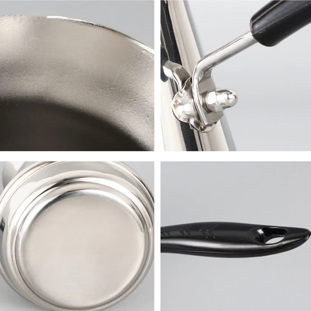 Long Handle Stainless Steel Moka Pot European Coffee kettle Butter Melting Pot Coffee Utensils Turkish Coffee Pot Kitchen Tools - 4