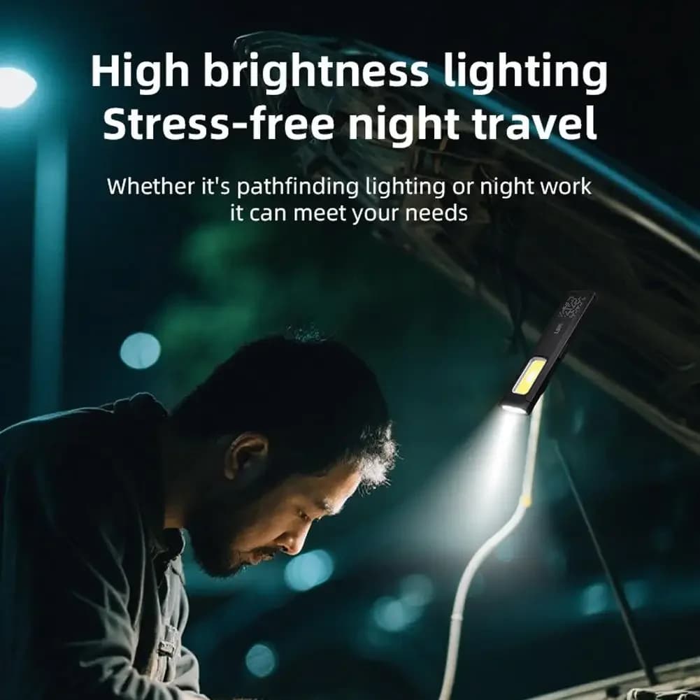 كشاف LED صغير محمول قابل لإعادة الشحن، كشاف جيب مقاوم للماء للعمل في الهواء الطلق مع قبضة مغناطيسية، كشاف LED صغير - 3