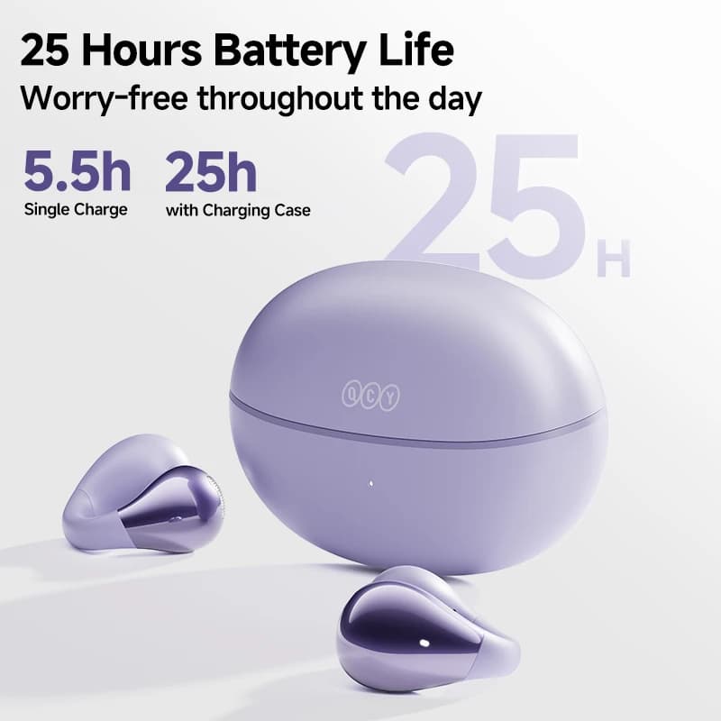 سماعات أذن لاسلكية مفتوحة QCY Crossky C30 بلوتوث 5.4 صوت مكاني ثبات مريح OWS 4 ميكروفونات ENC اتصال متعدد النقاط - 6