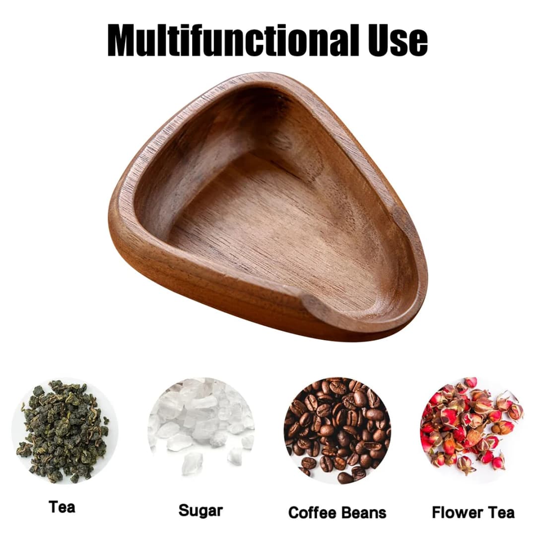 Wooden Coffee Bean Tray with Sleek Black Sprayer, Wood Dish for Coffee Beans, Perfect for Coffee Enthusiasts and Baristas - 3