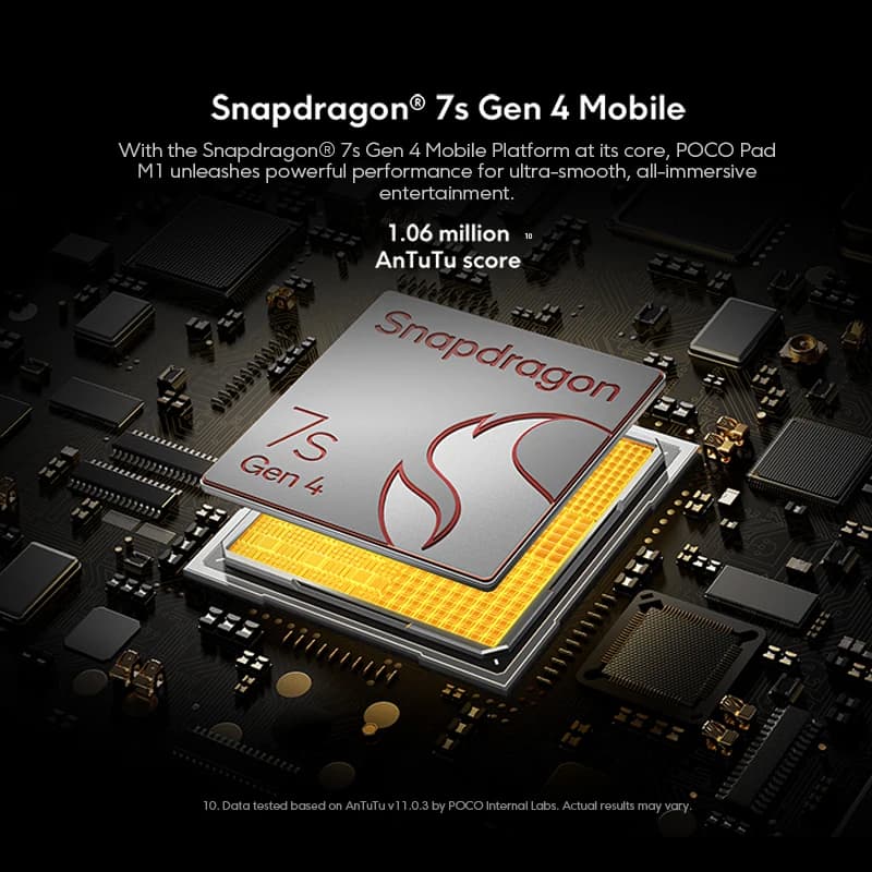 أحدث جهاز لوحي POCO PAD M1 إصدار عالمي معالج Snapdragon 7s الجيل 4 شاشة 12.1 بوصة 120 هرتز 2.5K بطارية 12000 مللي أمبير شحن سريع 33 واط - 4