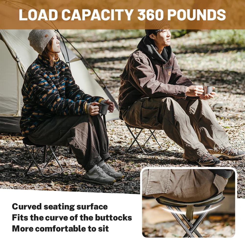 Naturehike Camping Chair Outdoor Lightweight Aluminium Folding Chairs Portable Fishing Stool Thickening Sponge Hiking Stool Seat - 4