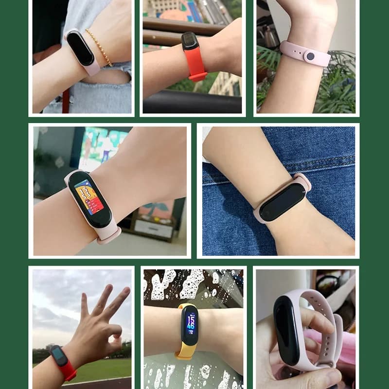 أربطة سيليكون لساعة شاومي Mi Band 7، متوافقة مع Miband 5/6 NFC - 6