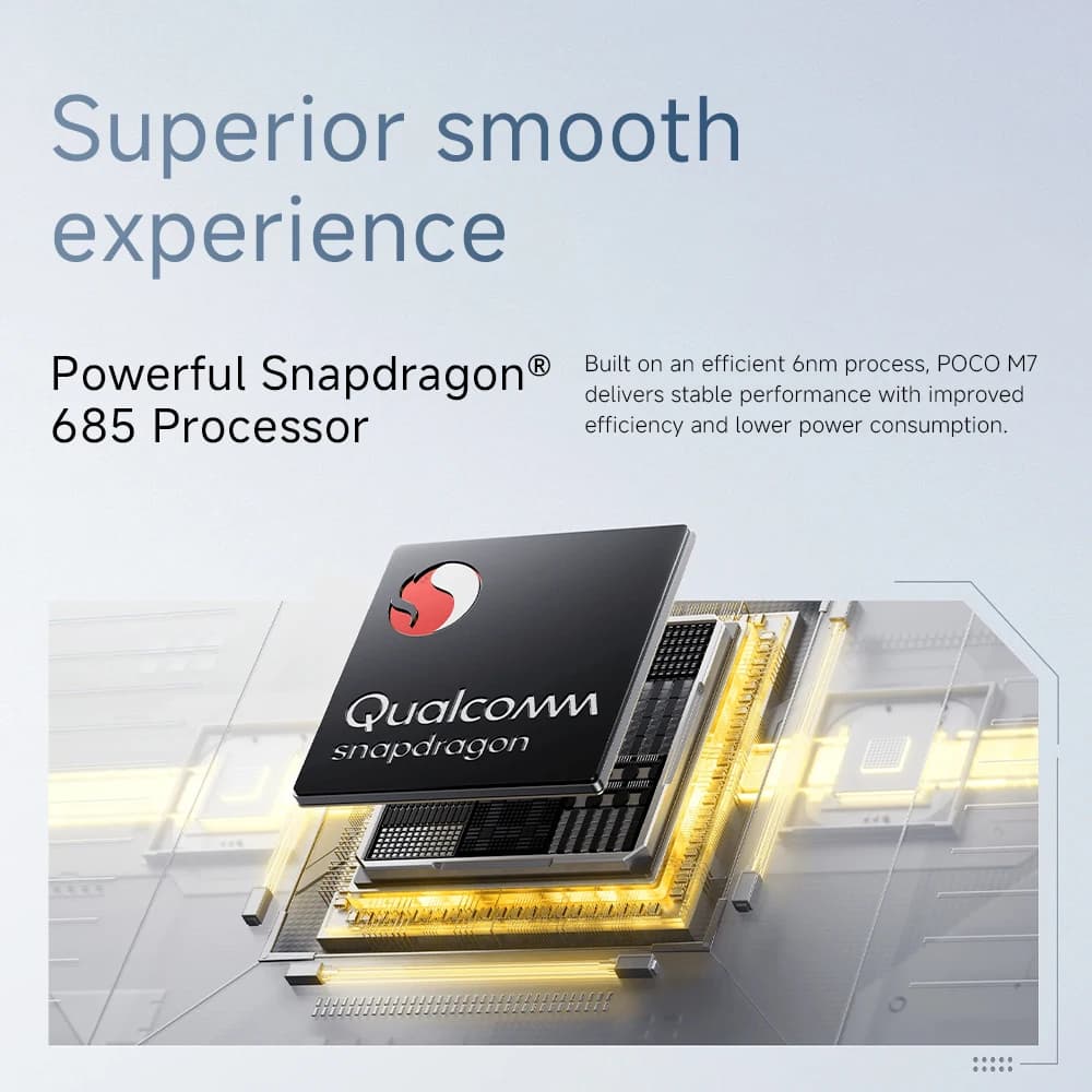 Original POCO M7 Global Version Smartphone Snapdragon 685 6.9" 144Hz FHD+ DotDisplay 50MP 7000mAh 33W Fast Charging NFC - 6