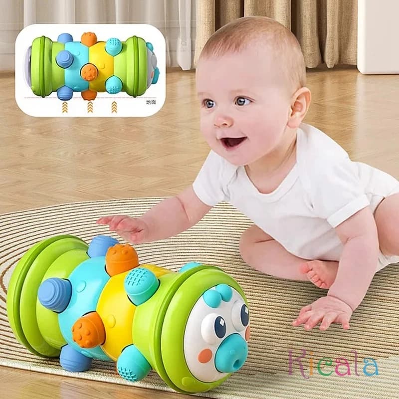 Baby Crawling Roller Toy Fitness Educational Activity Roller Infant Tummy Time Development Sensory Toys for Baby 0 12 Months - 3