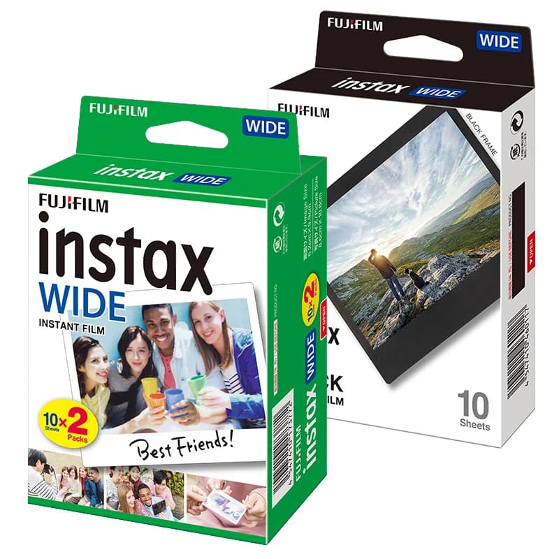 فيلم فوجيفيلم Instax Wide، 10/20/30/60 ورقة، حافة بيضاء، متوافق مع كاميرات فوجي WIDE100/200/210/300/400 - 4