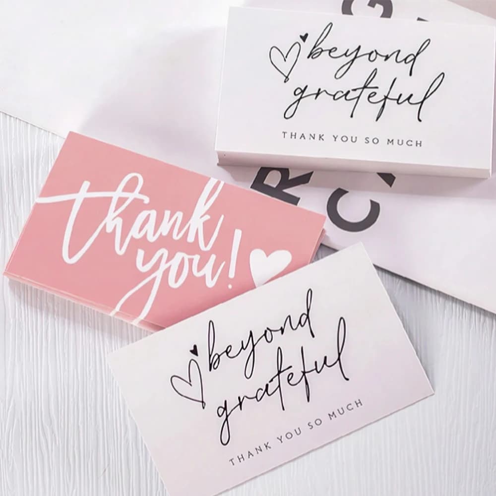 50Pcs Thank You For Supporting My Business Cards Cake Decoration Labels Customer Appreciation Gift Card Shop Online Retailers