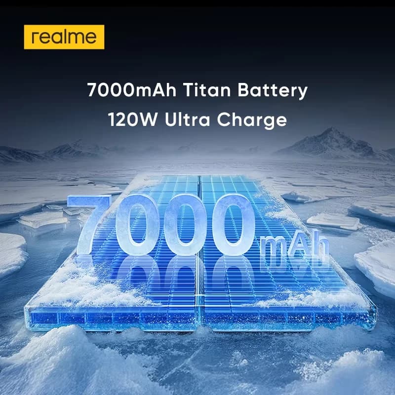 هاتف ريلمي GT 7 الذكي بشبكة 5G، معالج دايمنشن 9400e، بطارية 7000 مللي أمبير، شحن 120 واط، كاميرا IMX906 مع OIS، IP69، NFC - 4