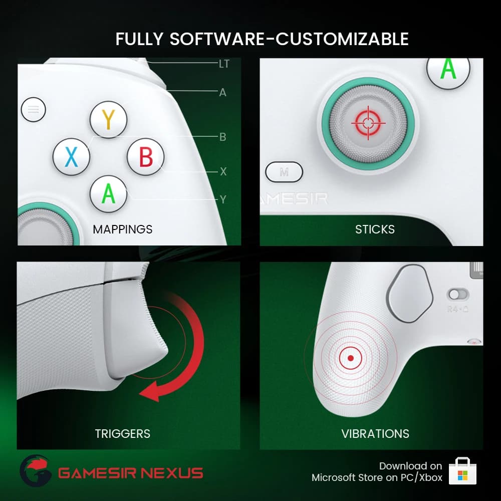 وحدة تحكم الألعاب GameSir G7 SE Xbox سلكية لجهاز Xbox Series X، وXbox Series S، وXbox One، مع عصا تحكم بتأثير هول - 4